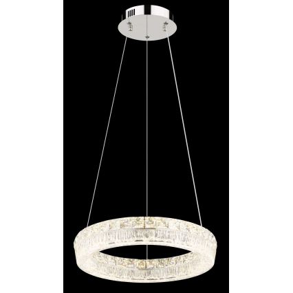 Globo - LED stmievateľný závesný luster na lanku LED/24W/230V 2700-6000K číry + diaľkové ovládanie
