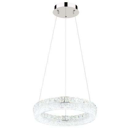 Globo - LED stmievateľný závesný luster na lanku LED/24W/230V 2700-6000K číry + diaľkové ovládanie