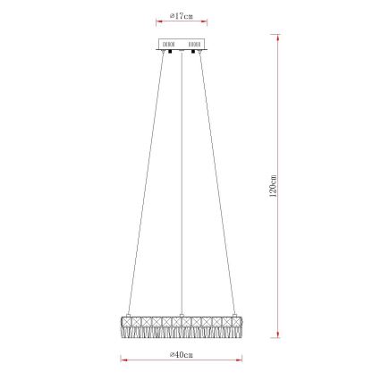 Globo - LED stmievateľný závesný luster na lanku LED/24W/230V 2700-6000K číry + diaľkové ovládanie