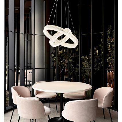 Globo - LED stmievateľný luster na lanku LED/60W/230V 2700-6000K priehľadné + diaľkové ovládanie