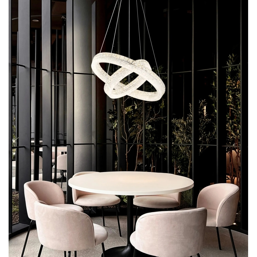 Globo - LED stmievateľný luster na lanku LED/60W/230V 2700-6000K priehľadné + diaľkové ovládanie