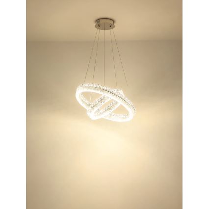 Globo - LED stmievateľný luster na lanku LED/60W/230V 2700-6000K priehľadné + diaľkové ovládanie