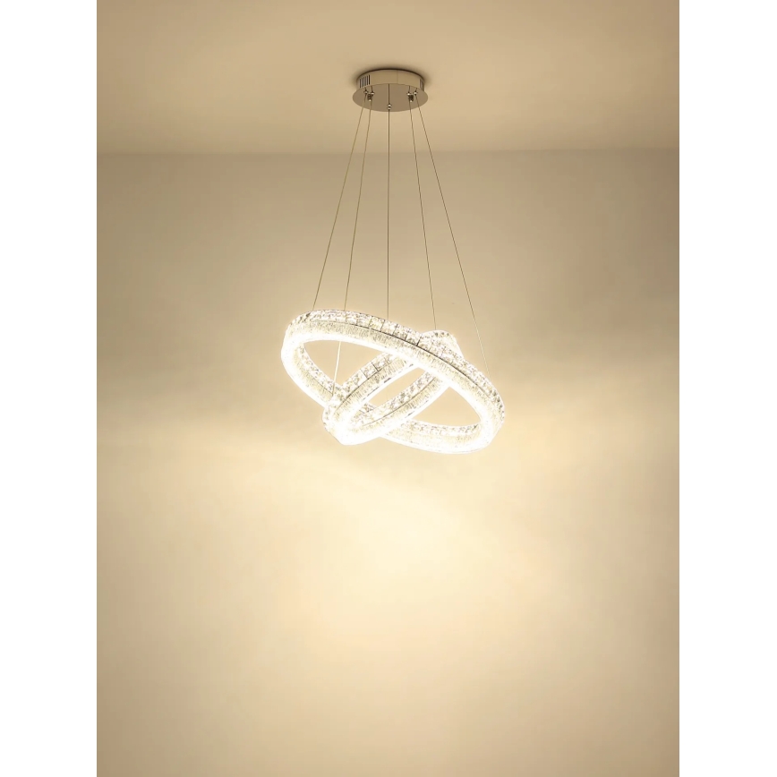 Globo - LED stmievateľný luster na lanku LED/60W/230V 2700-6000K priehľadné + diaľkové ovládanie