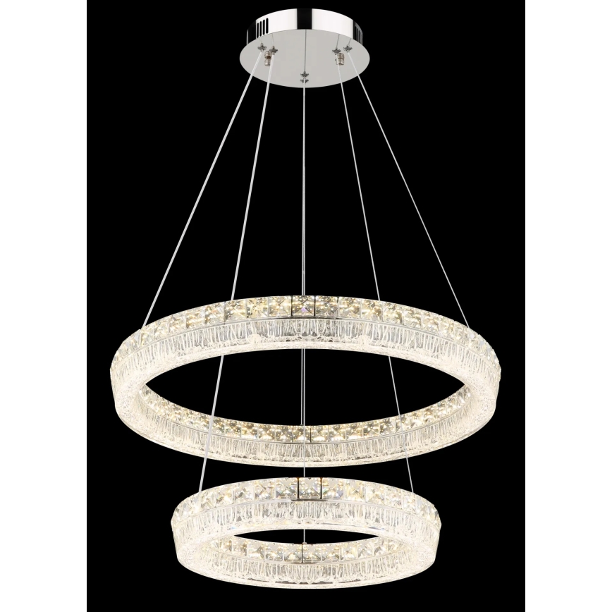 Globo - LED stmievateľný luster na lanku LED/60W/230V 2700-6000K priehľadné + diaľkové ovládanie