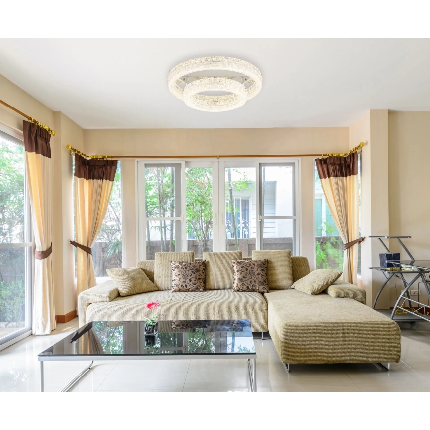 Globo - LED Stmievateľné stropné svietidlo LED/60W/230V 2700-6000K číre + diaľkové ovládanie