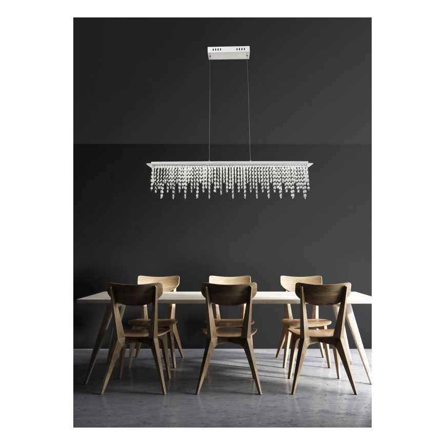 Globo - LED Stmievateľný krištáľový luster na lanku LED/24W/230V 3000-6000K + diaľkové ovládanie