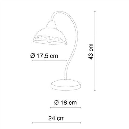 Globo 68840T - Stolná lampa RUSTICA 1xE14/40W/230V