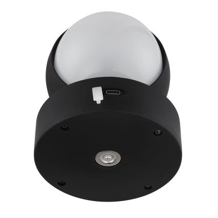 Globo - LED Stmievateľné nabíjacie dotykové nástenné svietidlo LED/1,4W/5V 1800 mAh čierna
