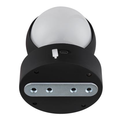 Globo - LED Stmievateľné nabíjacie dotykové nástenné svietidlo LED/1,4W/5V 1800 mAh čierna