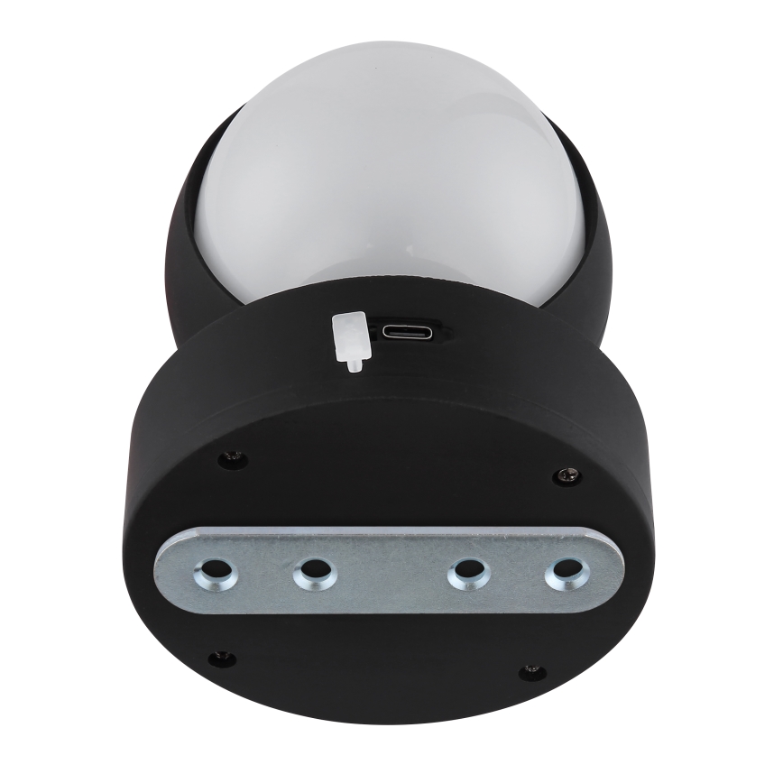 Globo - LED Stmievateľné nabíjacie dotykové nástenné svietidlo LED/1,4W/5V 1800 mAh čierna