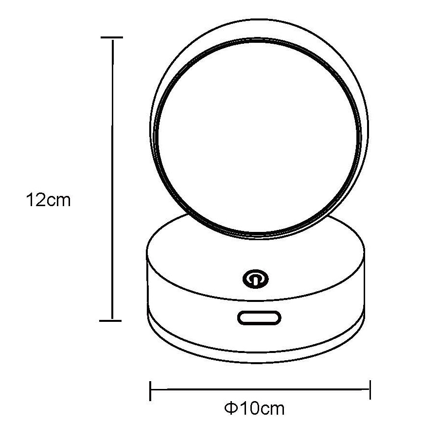 Globo - LED Stmievateľné nabíjacie dotykové nástenné svietidlo LED/1,4W/5V 1800 mAh čierna