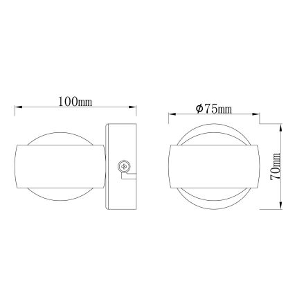 Globo - LED nástenné svietidlo LED/7W/230V 3000K čierne