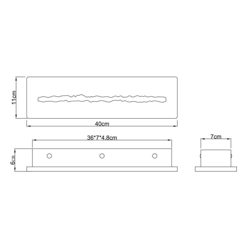 Globo - LED nástenné svietidlo LED/17W/230V 3000K