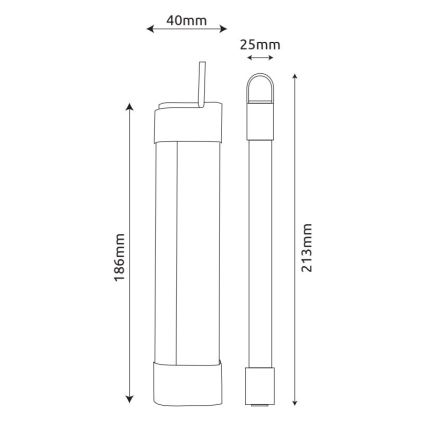 Globo - LED Nabíjacie podlinkové svietidlo 3v1 LED/2W/5V 3000/4000/7000K 800 mAh