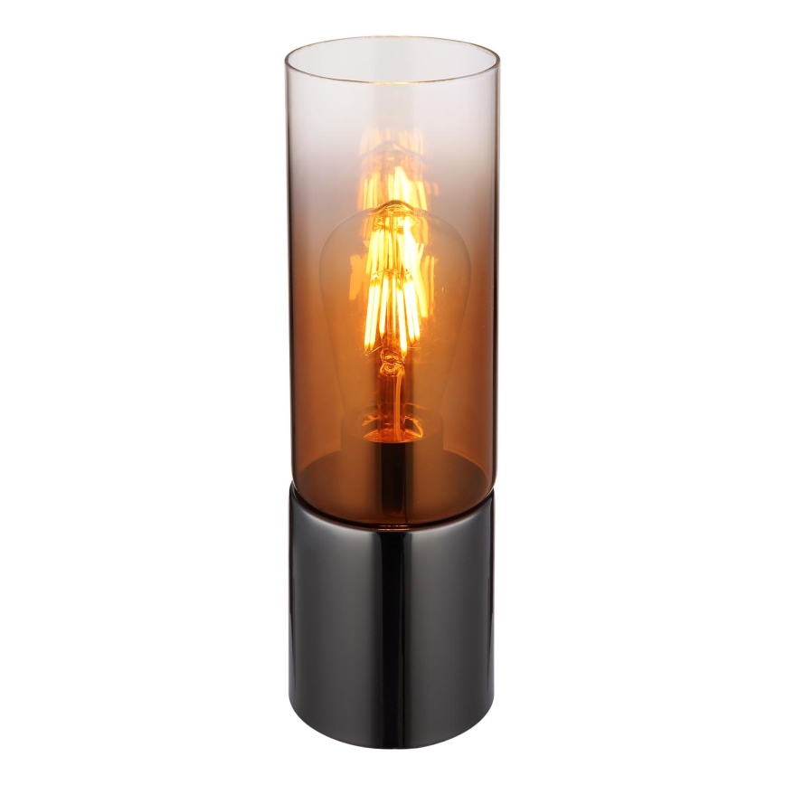 Globo - Dotyková stolná lampa 1xE27/25W/230V pr. 9 cm čierna/medená