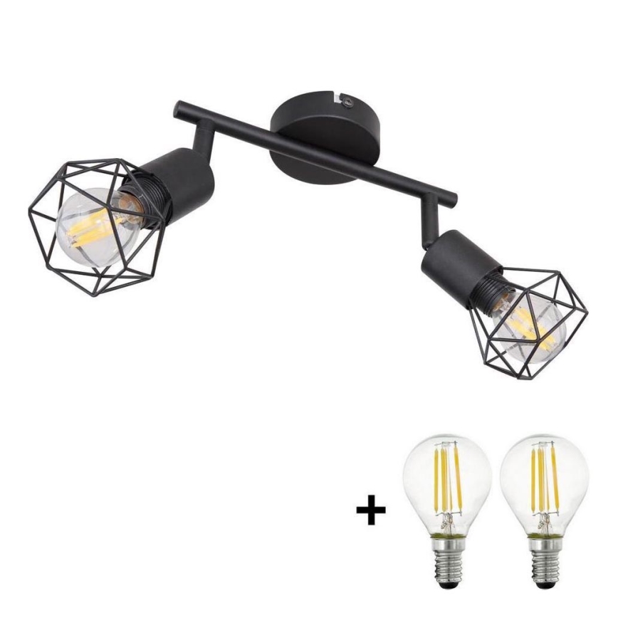 Globo - LED Bodové svietidlo 2xE14/6W/230V čierna