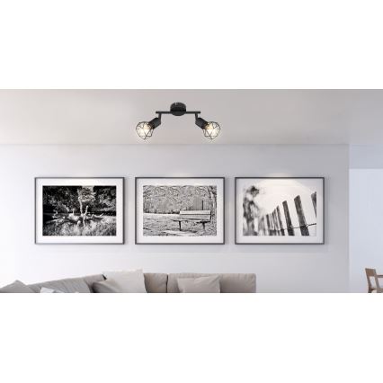 Globo - LED Bodové svietidlo 2xE14/6W/230V čierna