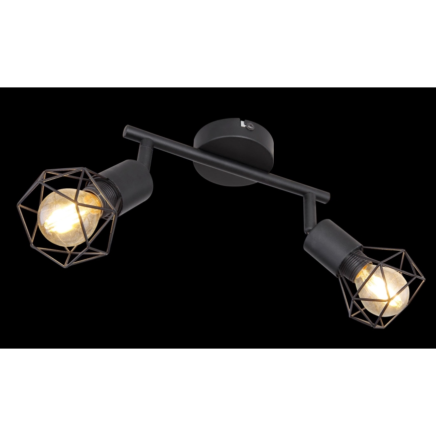 Globo - LED Bodové svietidlo 2xE14/6W/230V čierna