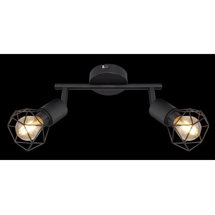 Globo - LED Bodové svietidlo 2xE14/6W/230V čierna