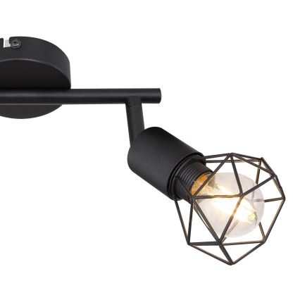 Globo - LED Bodové svietidlo 2xE14/6W/230V čierna