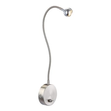 Globo - LED Flexibilná lampička LED/3W/230V lesklý chróm