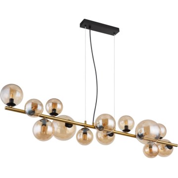 Globo - LED Luster na lanku 13xG9/3,5W/230V dymová/hnedá
