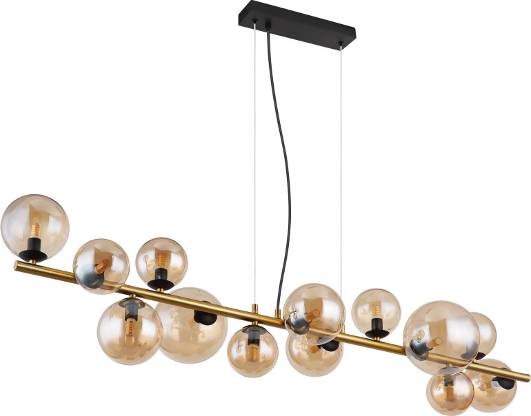 Globo - LED Luster na lanku 13xG9/3,5W/230V dymová/hnedá