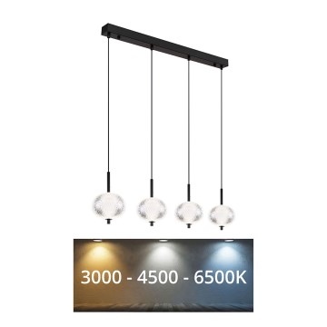 Globo - LED Luster na lanku 4xLED/5,75W/230V 3000/4500/6500K
