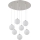 Globo - LED Luster na lanku 7xG9/3,5W/230V biela