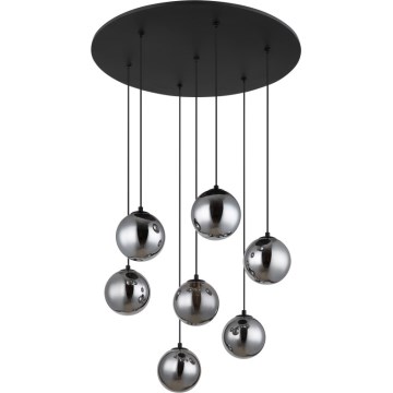 Globo - LED Luster na lanku 7xG9/3,5W/230V dymová/čierna