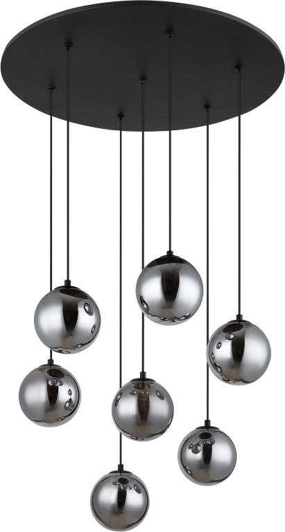 Globo - LED Luster na lanku 7xG9/3,5W/230V dymová/čierna