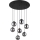 Globo - LED Luster na lanku 7xG9/3,5W/230V dymová/čierna