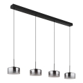 Globo - LED luster na lanku LED/24W/230V čierna/dymová
