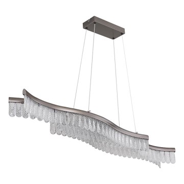 Globo - LED Luster na lanku LED/35W/230V 3200K matný chróm