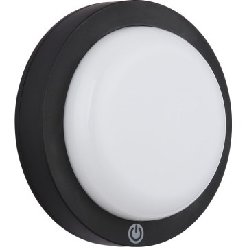 Globo - LED Nabíjacie dotykové nástenné svietidlo LED/1,2W/3,7V pr. 15 cm 1800 mAh čierna