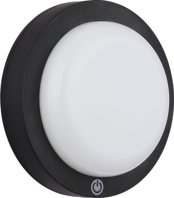 Globo - LED Nabíjacie dotykové nástenné svietidlo LED/1,2W/3,7V pr. 15 cm 1800 mAh čierna