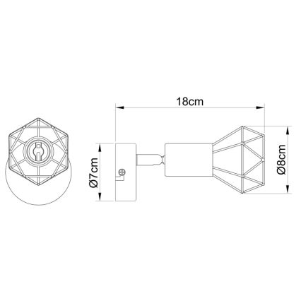 Globo - LED Nástenné bodové svietidlo 1xE14/6W/230V čierna