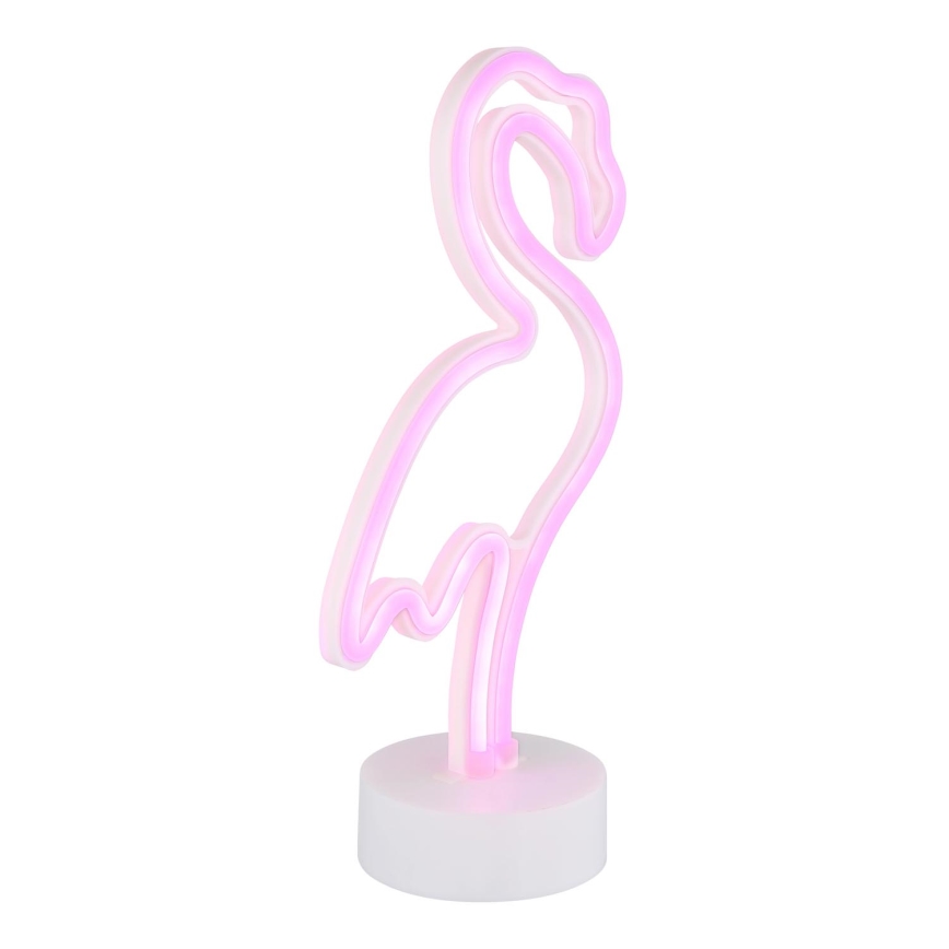 Globo - LED Neónová stolná dekorácia LED/2W/3xAA plameniak