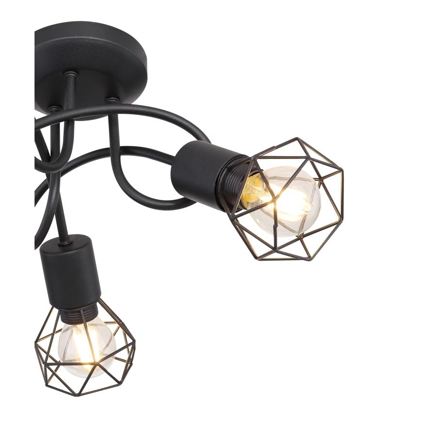 Globo - LED Prisadený luster 3xE14/6W/230V čierna