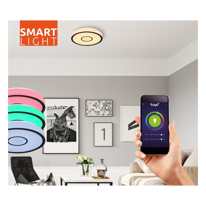 Globo - LED RGB Kúpeľňové stmievateľné svietidlo LED/30W/230V IP44 Wi-Fi Tuya + diaľkové ovládanie