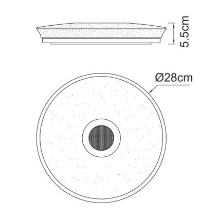 Globo - LED RGBW Stmievateľné kúpeľňové svietidlo s reproduktorom LED/18W/230V IP44 + diaľkové ovládanie