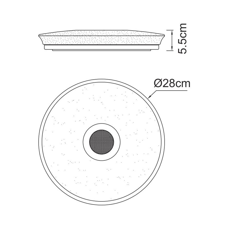 Globo - LED RGBW Stmievateľné kúpeľňové svietidlo s reproduktorom LED/18W/230V 3000-6500K IP44 + diaľkové ovládanie