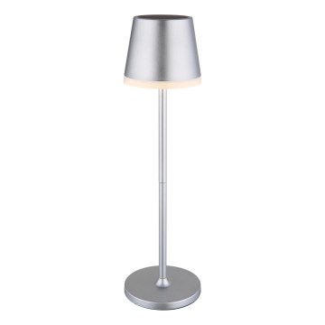 Globo - LED Solárne svietidlo LED/0,6W/3V 3000K IP44 matný chróm