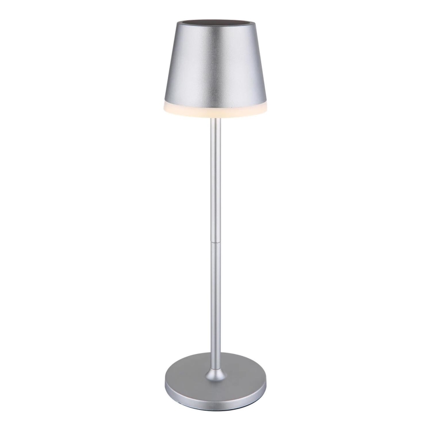 Globo - LED Solárne svietidlo LED/0,6W/3V 3000K IP44 matný chróm