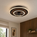 Globo - LED stmievaný stropný ventilátor LED/36W/230V 2700-6000K čierny + diaľkové ovládanie