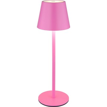 Globo - LED stmievateľná dotyková nabíjacia vonkajšia stolová lampa 3v1 LED/3W/5V 3000/4000/5000K IP54 1800 mAh ružová