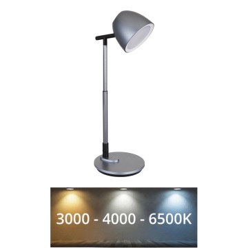 Globo - LED Stmievateľná dotyková stolná lampa LED/7,5W/230V 3000K/4000K/6500K šedá