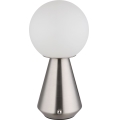 Globo - LED Stmievateľná dotyková vonkajšia stolná lampa LED/1,5W/5V 3000/4500/6500K 1800 mAh IP41 matný chróm