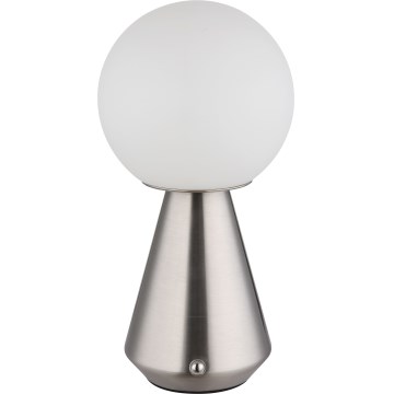 Globo - LED Stmievateľná dotyková vonkajšia stolná lampa LED/1,5W/5V 3000/4500/6500K 1800 mAh IP41 matný chróm