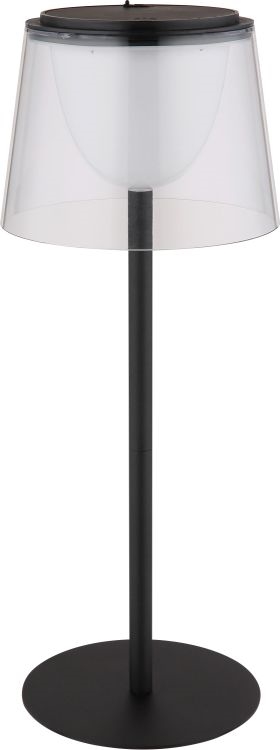 Globo - LED Stmievateľná dotyková vonkajšia stolná lampa LED/1,8W/5V IP44 1800 mAh čierna/číra